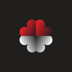 Love Logo and Background Vector Illustration Flat Design Trendy