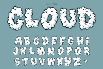 Alphabet Cloud Cartoon vector Illustration © JayaSenantiasa