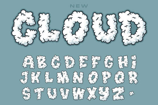 Alphabet Cloud Cartoon vector Illustration