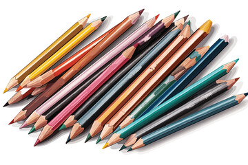 Grease Pencils, color pencils isolated vector art illustration on white background
