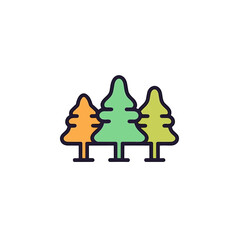 Minimalistic Forest Vector Design. Crisp & Pixel-Perfect.