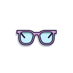 Glasses Icon Set on White Background. Illustration.