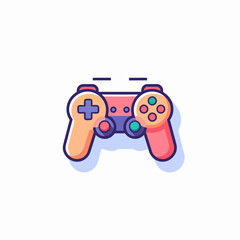 Game Controller Icon on White Background. Illustration.