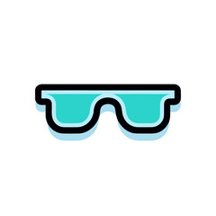 Glasses Icon Set on White Background. Illustration.