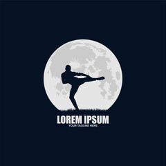 High Kick karate Logo Symbol Icon