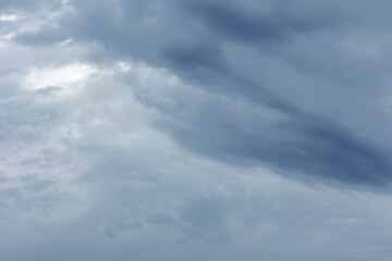 Dark cloudy sky before thunderstorm