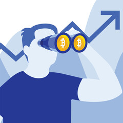 Crypto Currency Digital Money Concept Illustration, Growth Value Future