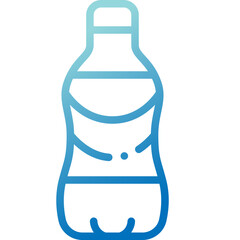 cola bottle gradient line icon