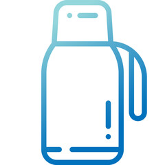 canteen gradient line icon