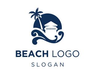 Logo about Beach on a white background. created using the CorelDraw application.