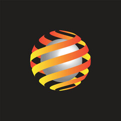 Circle In Line Icon, Logo and Background Illustration Design Trendy