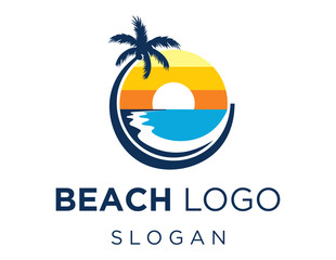 Logo about Beach on a white background. created using the CorelDraw application.
