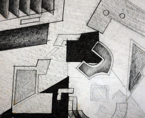 Art   black and white   drawing   texture  Abstract  geometric shapes