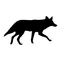 vector silhouette of a wolf, symbol or sign