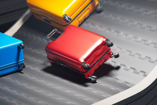 One red suitcase is forever lost in luggage limbo. Unlucky customer waiting 4K