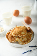 Traditional homemade oat pancakes