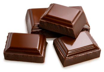 Chocolate bar isolated on white With clipping path.