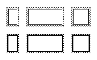 Postage stamp. Blank Postage Stamp. Vector illustration