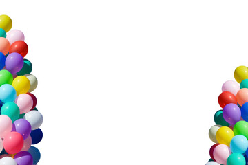 Set Balloon isolated on transparent background. Realistic colorful festive 3d helium balloons for birthday party design. Balloon clipart clip art png file © Daria