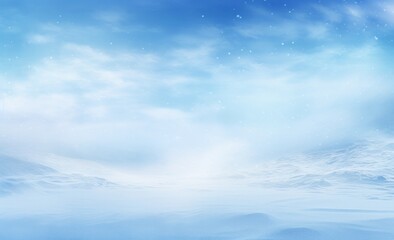 Blue winter snow background. Illustration AI Generative.