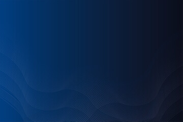 Blue abstract wave decoration background. Simple and modern element design. Gradient color and lines graphic template. Futuristic technology concept with light lines effect. Vector illustration