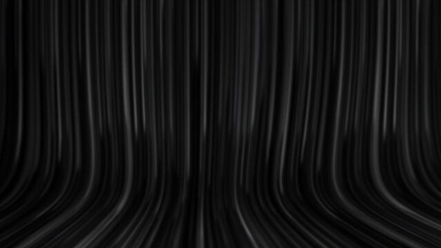 Grey white racing stripes drop along curved black background pulsating loop