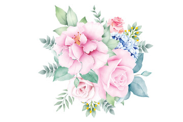 watercolor flower bouquet collection