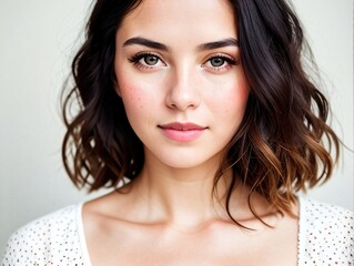 Fototapeta premium Portrait of a young woman, generative AI