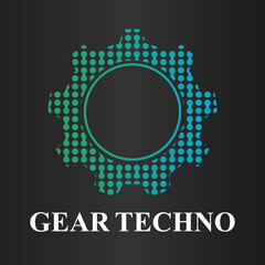 Gear technology design logo template illustration