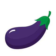 Eggplant outline icon vegetable vector illustration isolated on white