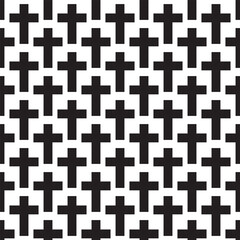 Christian cross seamless pattern. Vector illustration.