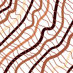 Curved lines. Linear art. Abstract wave background.