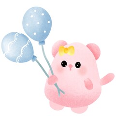 toy bear with balloons