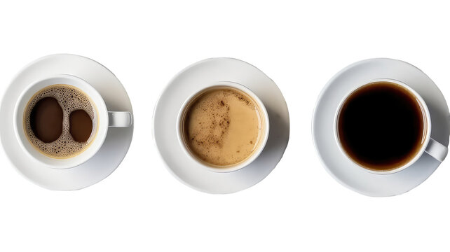 This stock photo shows the progression of coffee roasting, from a light roast to a dark roast. 