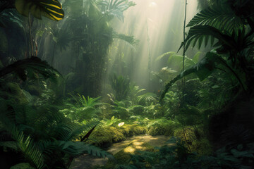 Fototapeta na wymiar Jungle thickets for AI generated backgrounds