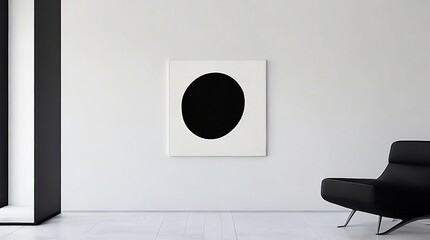 Modern bright interiors apartment with mockup poster frame 3D rendering illustration
