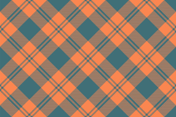 Tartan plaid background, diagonal check seamless pattern. Vector fabric texture for textile print, wrapping paper, gift card, wallpaper.