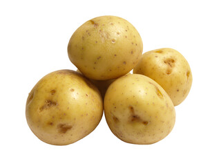 Potatoes isolated on white background
