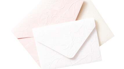 Top View of Embossed Floral Envelopes Element.
