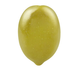 Delicious green olive cut out