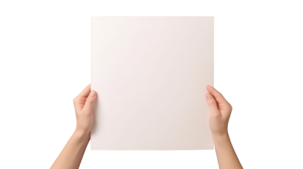 Photography of Human Hand Holding Blank Paper.