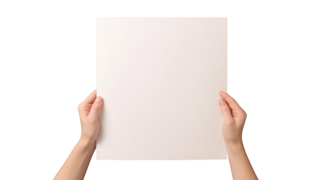 Photography of Human Hand Holding Blank Paper.