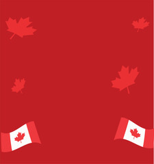 1st July Happy Canada Day. Vector illustration design. Banner design	