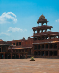 Beautiful structures of Indian old forts in Fatehpur Sikri