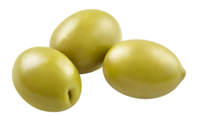 Delicious olives cut out