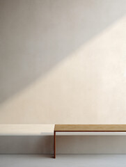 Minimalistic themed empty table background, created with AI Generative Technology