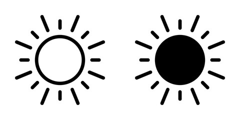 Sun icon. sign for mobile concept and web design. vector illustration