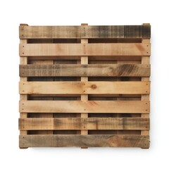 Wooden pallet on white background Generative AI 