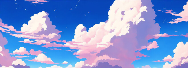 Anime cartoon clouds from Generative AI