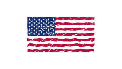 Retro style american flag vector illustration. Usa freedom flag to use in 4th july independence day, memorial day projects. 